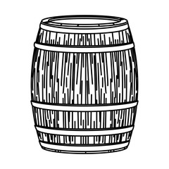 Wooden wine barrel