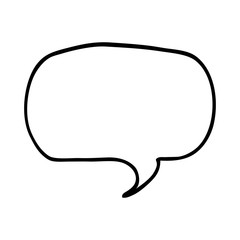 line drawing cartoon speech bubble