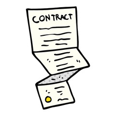 cartoon doodle long contract