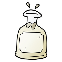 cartoon doodle glass decanter