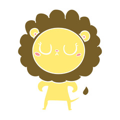 flat color style cartoon lion