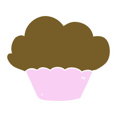 cartoon doodle cupcake