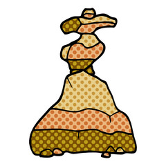 cartoon doodle of stacked stones