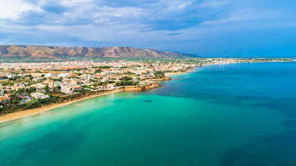Fototapeta na wymiar Aerial view. Avola, Province of Syracuse, Sicily, Italy