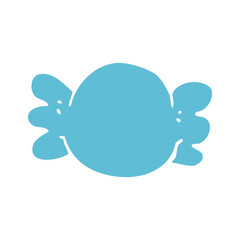 flat color style cartoon wrapped candy