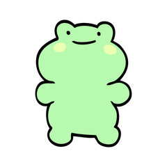 cartoon doodle frog