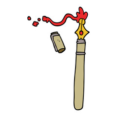 cartoon doodle fountain pen
