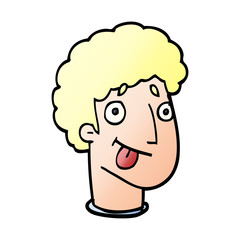 cartoon doodle male face