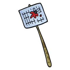 cartoon doodle fly swatter