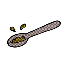 cartoon doodle ladle of food