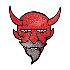 cartoon doodle devil face