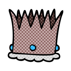 cartoon doodle silver crown