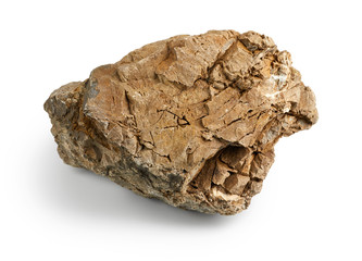 Rock isolated on white background