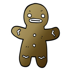Obraz premium cartoon doodle gingerbread man