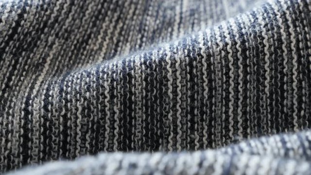 Knitted fabric  in stockinette stitch style 4K panning footage