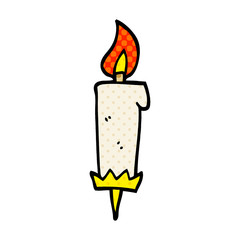 cartoon doodle birthday candle