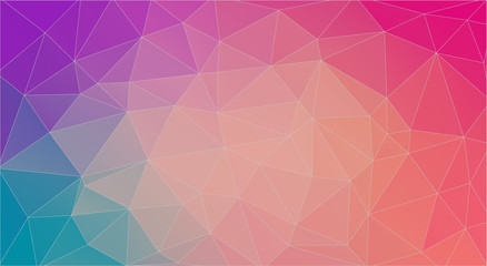 Flat horizontal multicolor triangle background