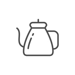Coffee kettle line icon