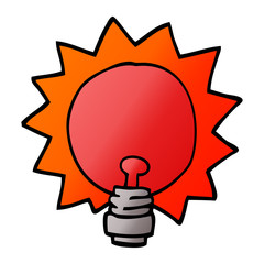 cartoon doodle light bulb