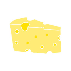 flat color style cartoon cheese