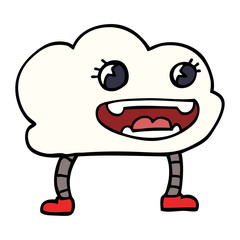 cartoon doodle expressive weather cloud