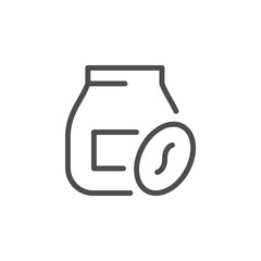 Coffee sack line icon