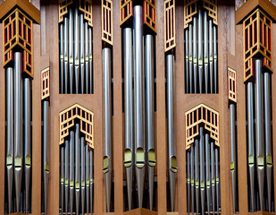 Organ Pipes - Organ in the Cathedral of Brussels