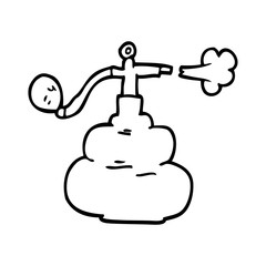line drawing cartoon perfume bottle