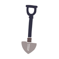 cartoon doodle shovel