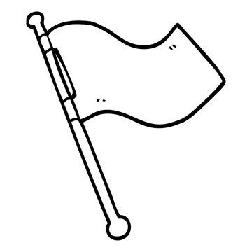 recommend clip art: line drawing cartoon white flag waving