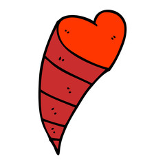 cartoon doodle shooting heart decorative element