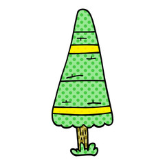 cartoon doodle christmas tree