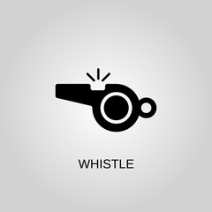 Whistle icon. Whistle symbol. Flat design. Stock - Vector illustration