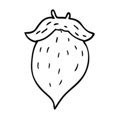 line drawing cartoon beard