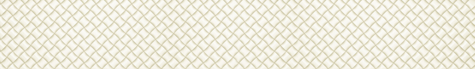 White texture of a tile. Gorizontal panoramic view for kithen panel skinali. 3d render