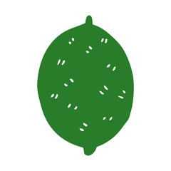 cartoon doodle lime fruit