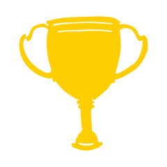 flat color style cartoon sports trophy