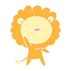 Obraz premium flat color style cartoon lion