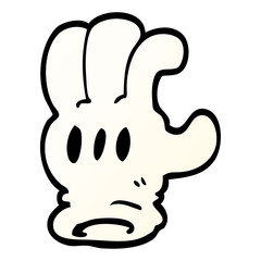cartoon doodle glove hand