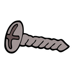 cartoon doodle metal screw