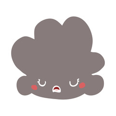 flat color style cartoon cloud