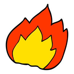 cartoon doodle fire