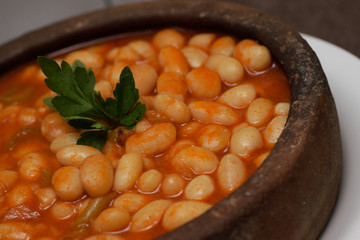 turkish traditional meal kuru fas&uuml;lye (bean)