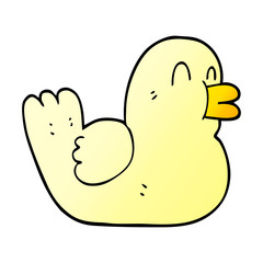 cartoon doodle happy duck