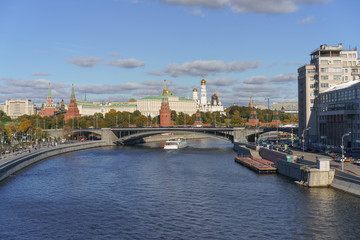 Moscow Kremlin at the sunny autumn day