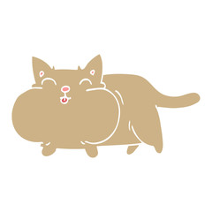 cartoon doodle happy cat
