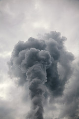 black smoke, environmental pollution