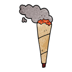 cartoon doodle smoking joint