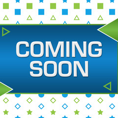 Coming Soon Green Blue Basic Shapes Triangles 