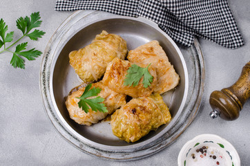 Fried stuffed cabbage